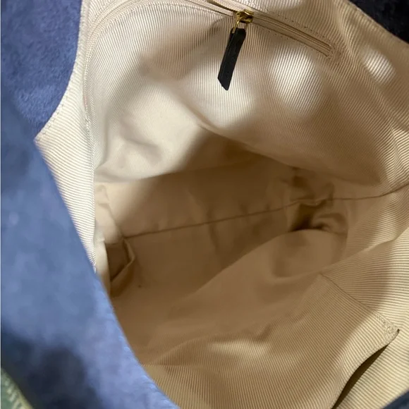 Chic Blue Suede Shoulder Bag - Picture 5 of 7